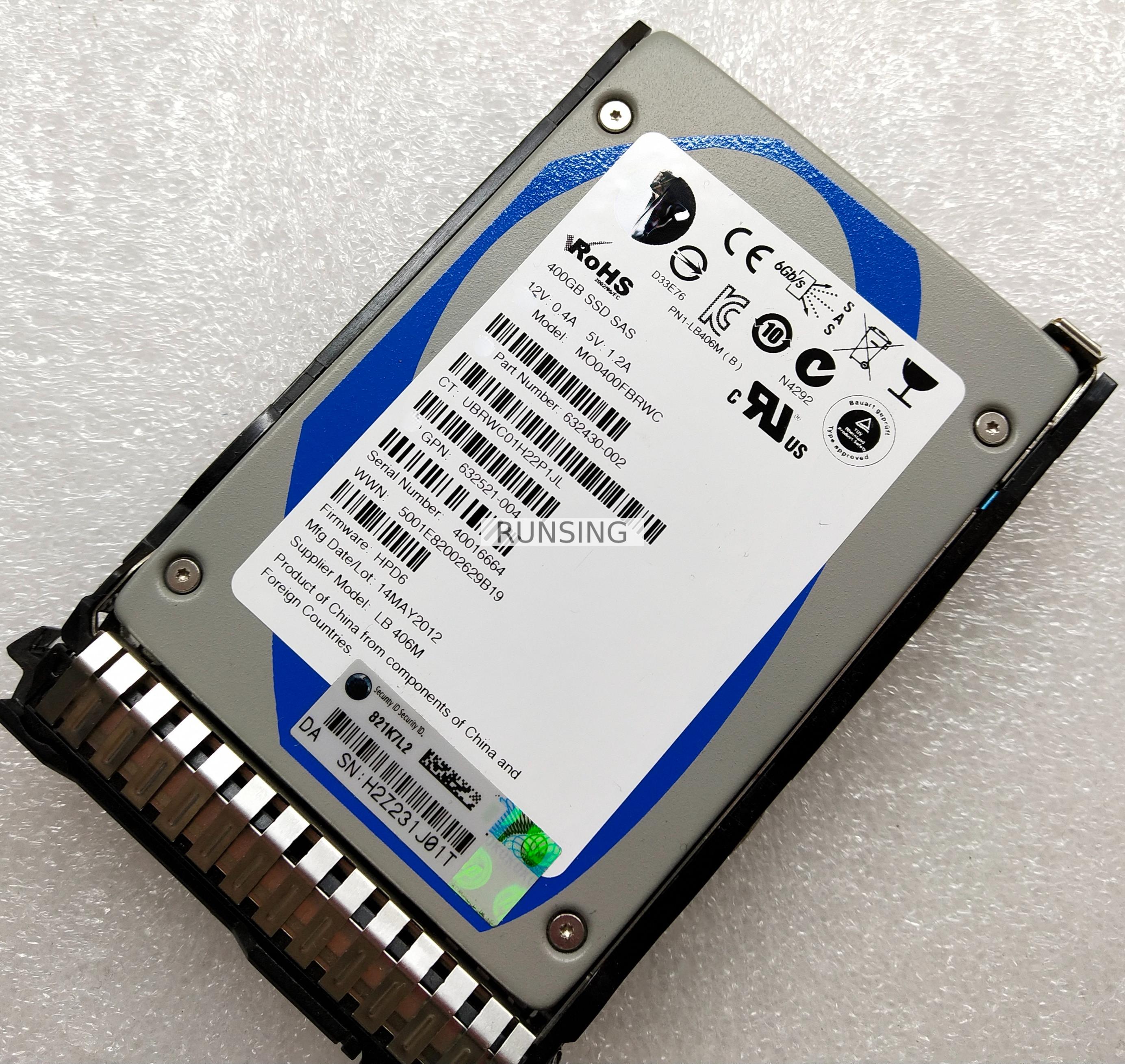 High Quality For HP G8 Gen9 400G SAS 2.5 SSD Solid State Drive 653963-001 632430-002 100% Test Working